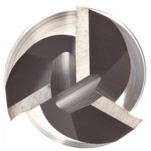 Moara de capăt a caroserului pătrat din carbură, inch, finisare netedă (strălucitoare), tăietură și finisare, helix de 30 de grade, 3 flauturi, lungime totală de 3 \