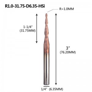 Moară conică cu bile de moară de 1/4 \