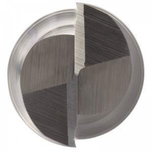 Moara de capăt din carosar pătrat carbură, Inch, Finisaj (strălucitor), tăietură și finisare, helix de 30 grade, 2 flauturi, lungime totală de 4 \