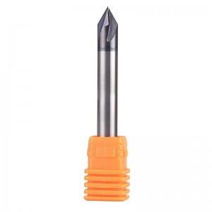 Carbid Chamfer End Mill V Groove Router Bit Groove de 60 de grade, 4 flauturi, 1/4 inch Shank pentru sculptură CNC și șanțare