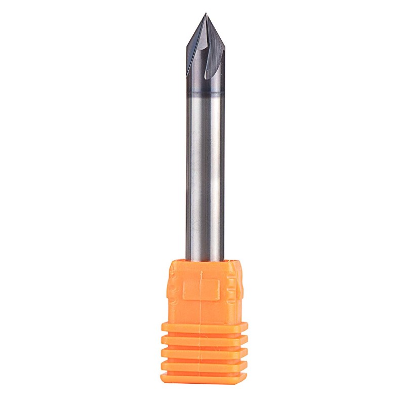 Carbid Chamfer End Mill V Groove Router Bit Groove de 60 de grade, 4 flauturi, 1/4 inch Shank pentru sculptură CNC și șanțare