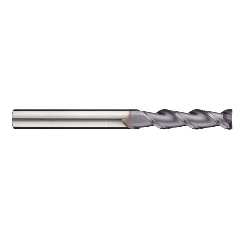 Moara de capăt din carbură pătrat carbură, inch, finisaj TiCN, tăiere de finisare, helix de 45 grade, 2 flauturi, lungime totală 1,5 