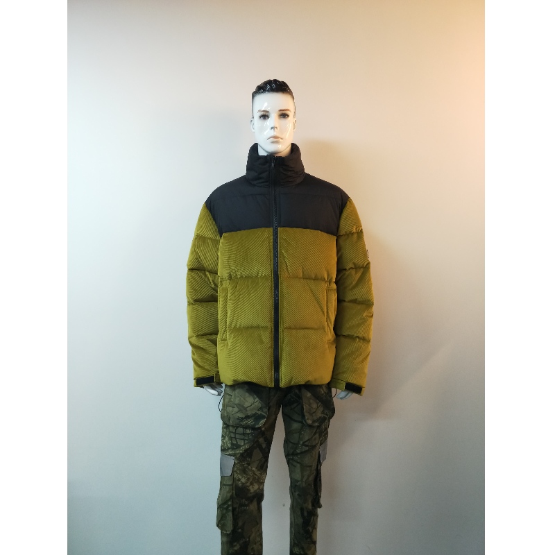 Jacheta PUFFER PENTRU BĂRBAȚI GALBEN ȘI NEGRU CONTRAST RLMPC0020N