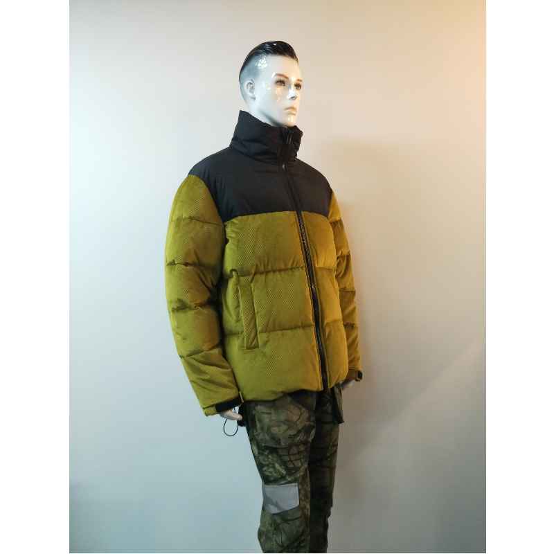 Jacheta PUFFER PENTRU BĂRBAȚI GALBEN ȘI NEGRU CONTRAST RLMPC0020N