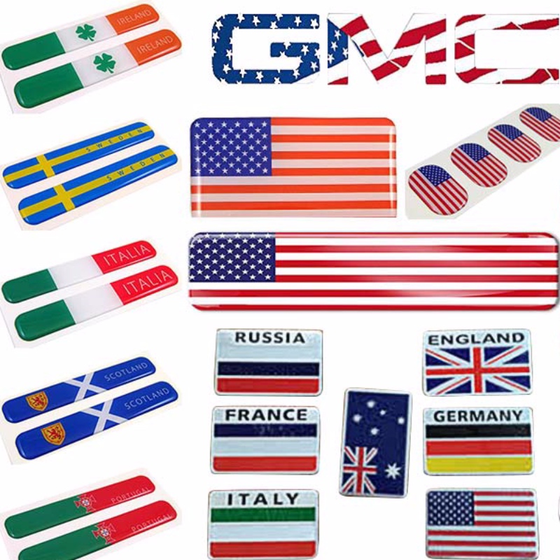 autocolant cu cupole cu steag american, emblemă Autocolante auto