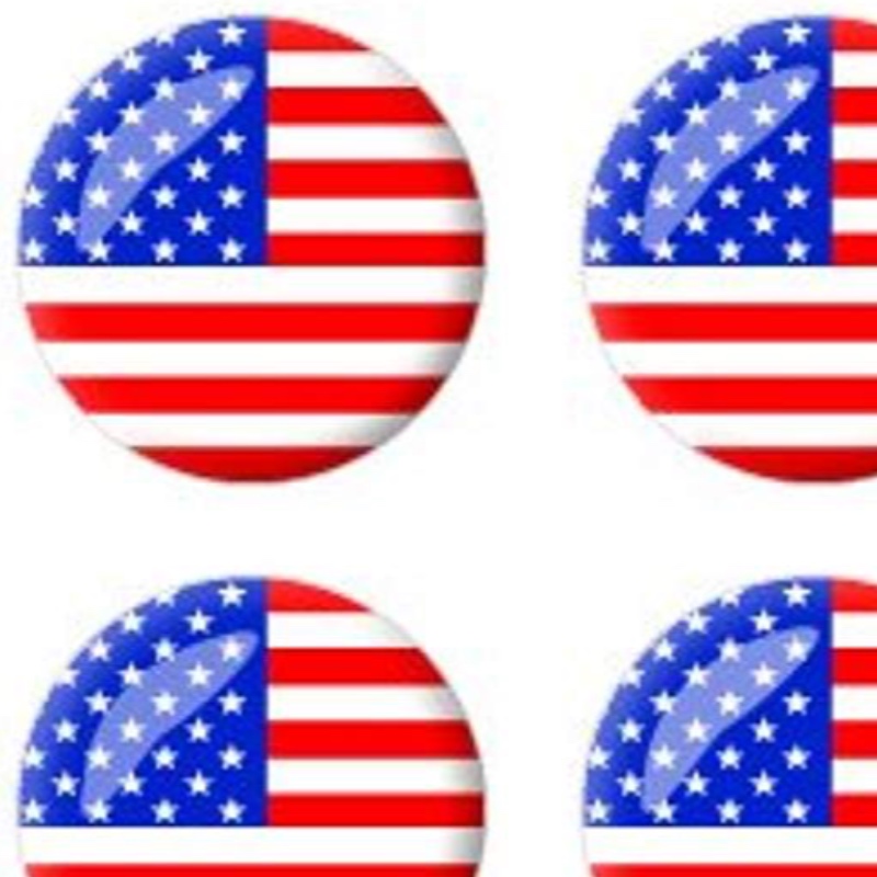 autocolant cu cupole cu steag american, emblemă Autocolante auto
