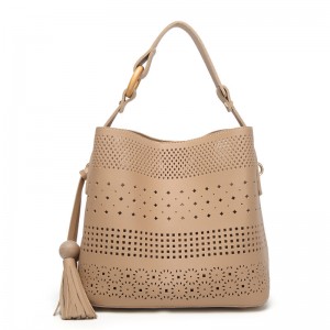 Geantă de cumpărături din piele PU cu un ciocolat cu ridicata