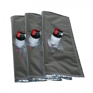 Sac de supapă de aluminiu de înaltă calitate în cutie pentru lichid, vin, ulei, apă, suc, detergent cu robinet de robinet