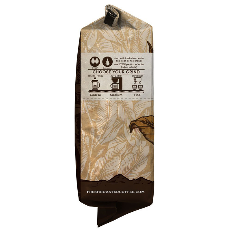 Gusset lateral cu fund plat plat personalizat laminat picurare boabă de cafea și cafea măcinată sac de ambalare din aluminiu