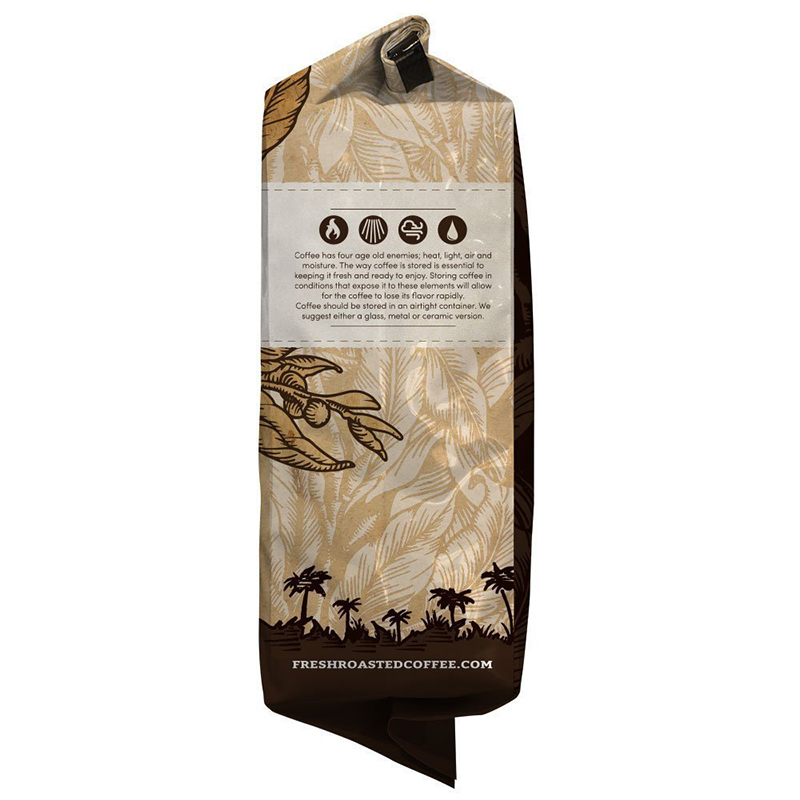 Gusset lateral cu fund plat plat personalizat laminat picurare boabă de cafea și cafea măcinată sac de ambalare din aluminiu