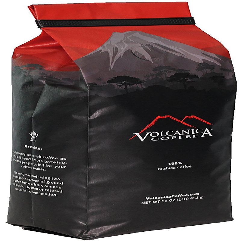Logo personalizat cu sigiliu quadrat 2.5 Kg 3kg 5kg 10kg 15kg Material laminat Saci mari de cafea