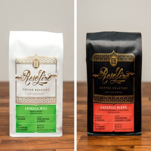 Geantă de cafea cu fund plat tipărit cu geantă din folie de aluminiu pentru ambalarea cafelei