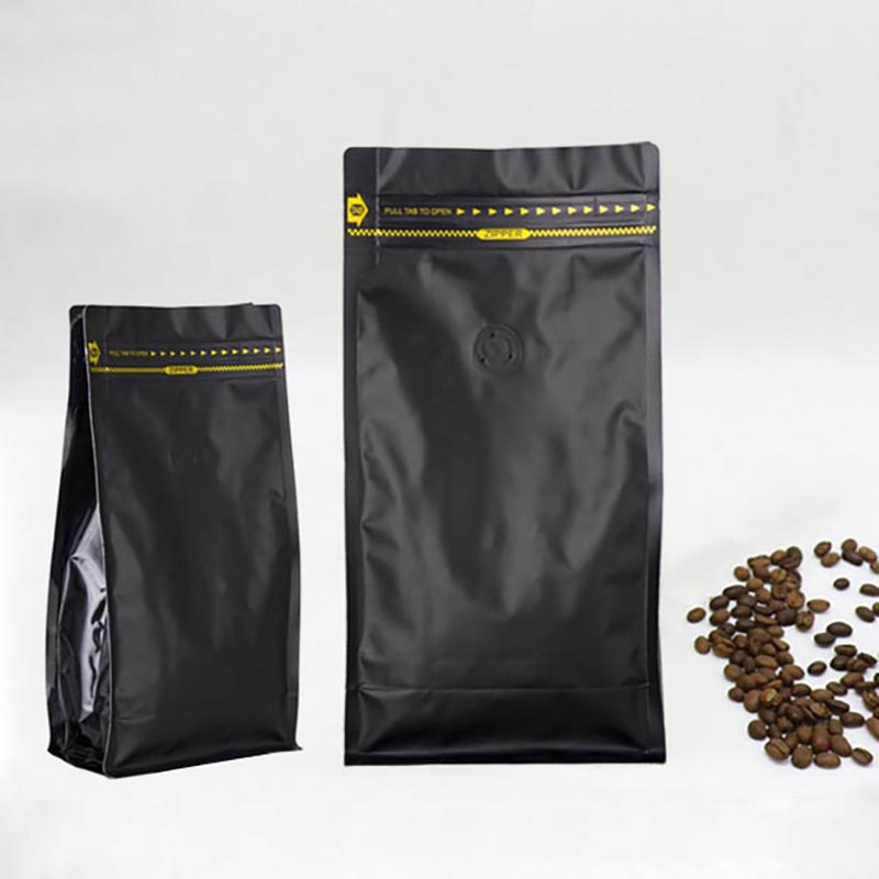 Vânzare cu ridicata Valve de ambalaj Husa cu ambalaj Husa de funda plată laterală Gusset Stand Up personalizat tipar de cafea
