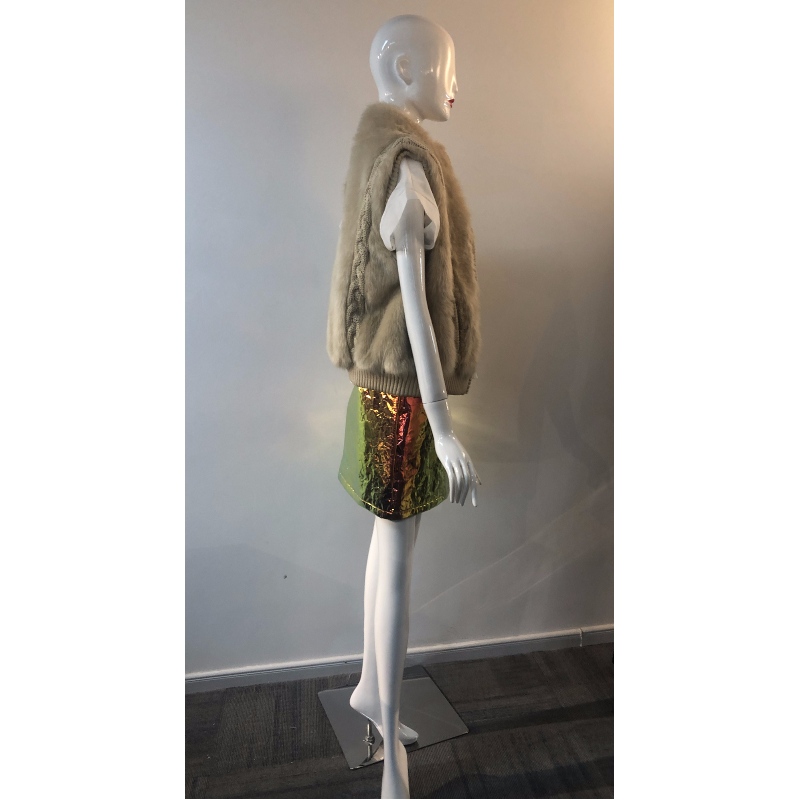 LADIES 'CREAM FUR GILET RLWF0002