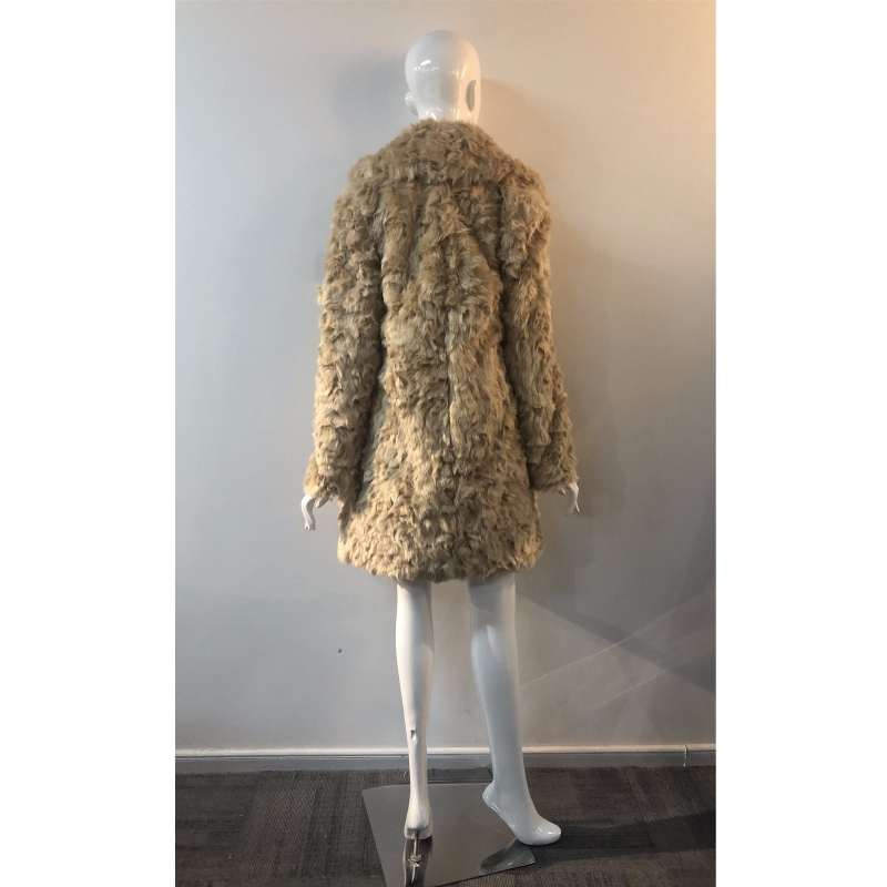 LADIES 'BEIGE LONG FUR HAT RLWF0008