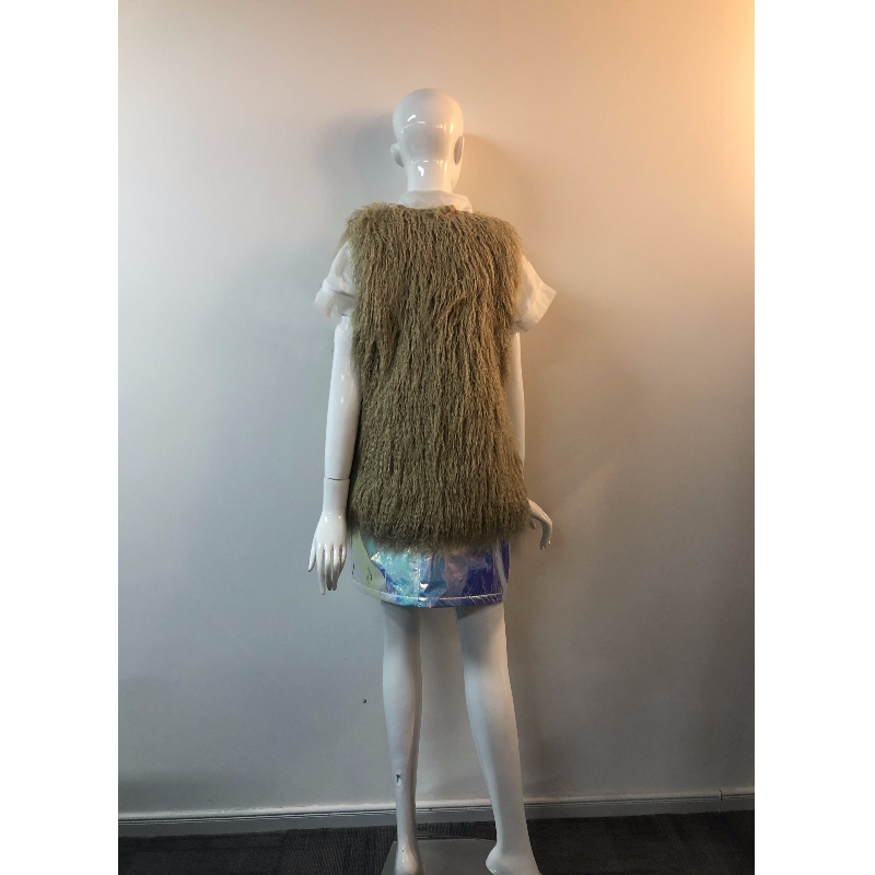 GILETUL SHAGGY LADIES IN AURUL MUSTARD RLWF0026