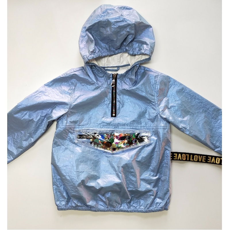 WINDERBREAKER BLACK Hooded cu copii pentru copii RLCJ0002N