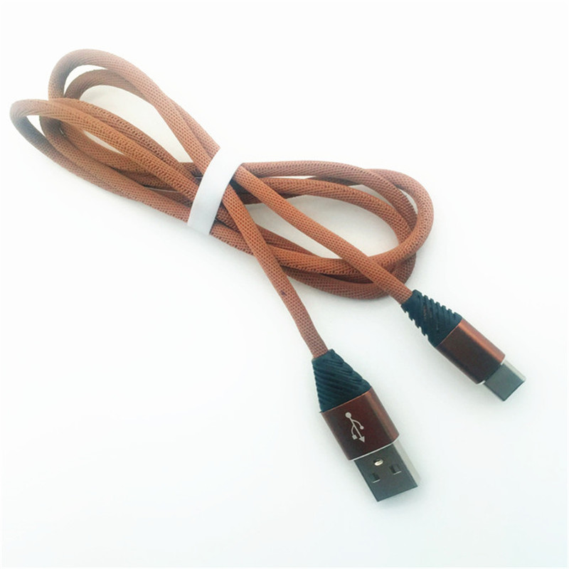 KPS-1004CB TIP C Bumbac personalizat țesut 1m USB 2.2 viteză mare de încărcare tip c cablu USB