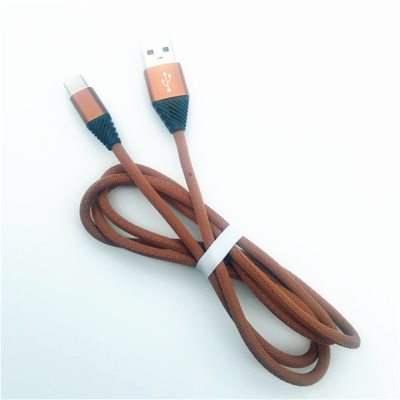 KPS-1004CB TIP C Bumbac personalizat țesut 1m USB 2.2 viteză mare de încărcare tip c cablu USB