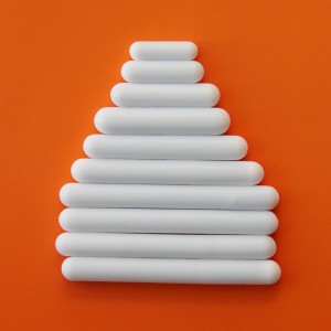 Barele de agitare magnetice de teflon PTFE albe de laborator Magneți agitatori