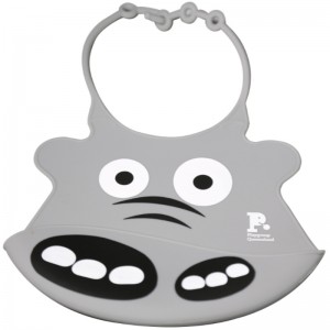 Salopetă din silicon drăguț desene animate silicon gură bebeluș apă apă buzunar silicon desen animat bebeluș rezistent la apă