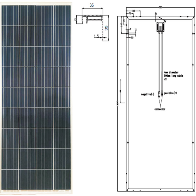 MODUL DE MONOCRISTALINĂ DE PERFORMANȚĂ înaltă SYP150P -170P / 5BB 36C MODUL DE POLICRISTALLINĂ ELL