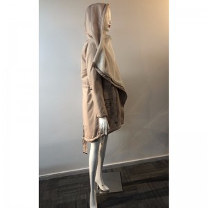 PARKA LADIES A APA CU APĂ CU BĂRBAȚI BORG ÎN PINK RLWPC0075