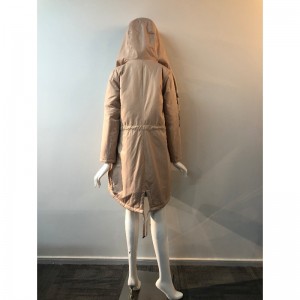 PARKA LADIES A APA CU APĂ CU BĂRBAȚI BORG ÎN PINK RLWPC0075