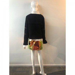 PANTALONUL NEGRU CU LARGI RLWPC0080