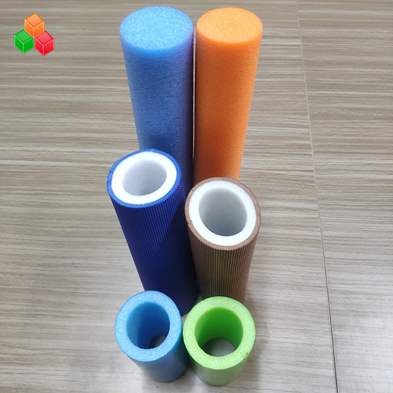 Formă personalizată logo culoare culoare super moale tuburi de spumă scobite PVC EVA EPE tub rotund spumă pentru echipament de joacă / ambalaj interior