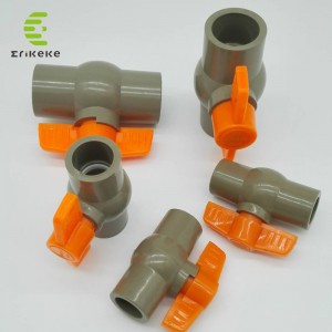 Supapă cu bile din PVC cu mâner fluture de înaltă presiune