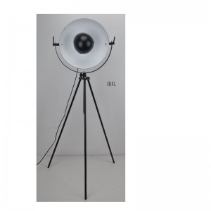 Lampă de pod trepied cu funcție de reglare în sus și în jos, nuanță neagră mată în interiorul albului