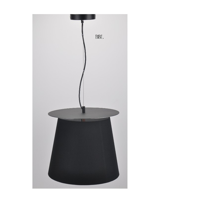 Lampa cu pandantiv cu nuanță de țesătură și foaie de decorație PB