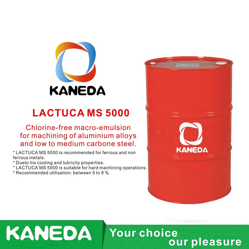 KANEDA LACTUCA MS 5000 Macromulsiune fără clor pentru prelucrarea aliajelor de aluminiu și oțel cu carbon scăzut până la mediu.