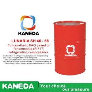 KANEDA LUNARIA SH 46 - 68 Ulei pe bază de PAO complet sintetice pentru compresoare frigorifice cu amoniac (R 717).