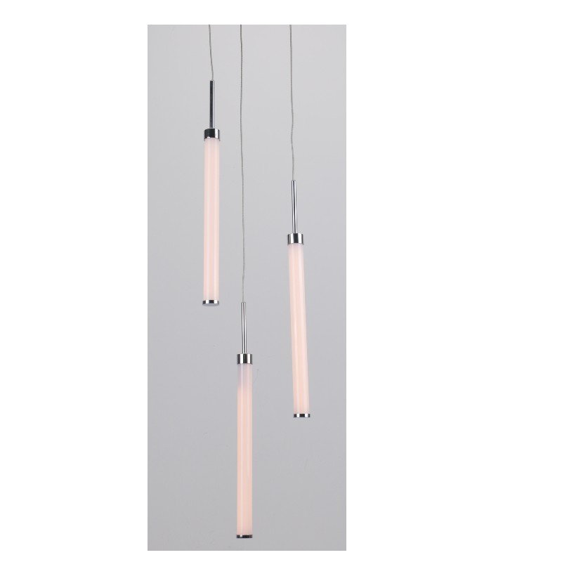 Lampă pandantivă LED cu tub acrilic drept