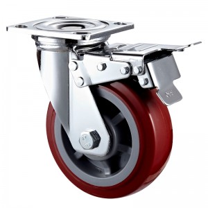 Heavy Duty - Carcasă placă cromată cu roată TPE neagră1