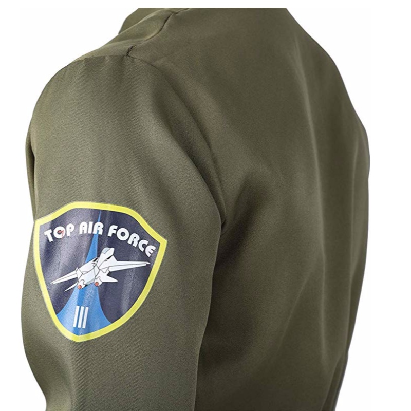 Costume de costume de zbor pentru bărbăți cu forță aeriană pentru bărbați, pentru adulți, cu petice și buzunare brodate