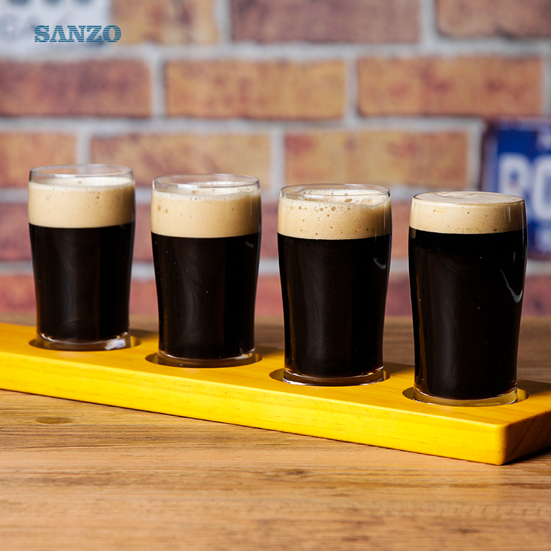 Sanzo 7 Oz Mini Beer Mug Personalizați logo-ul de imprimare Beer Glass Panou de sticlă Beer Glass