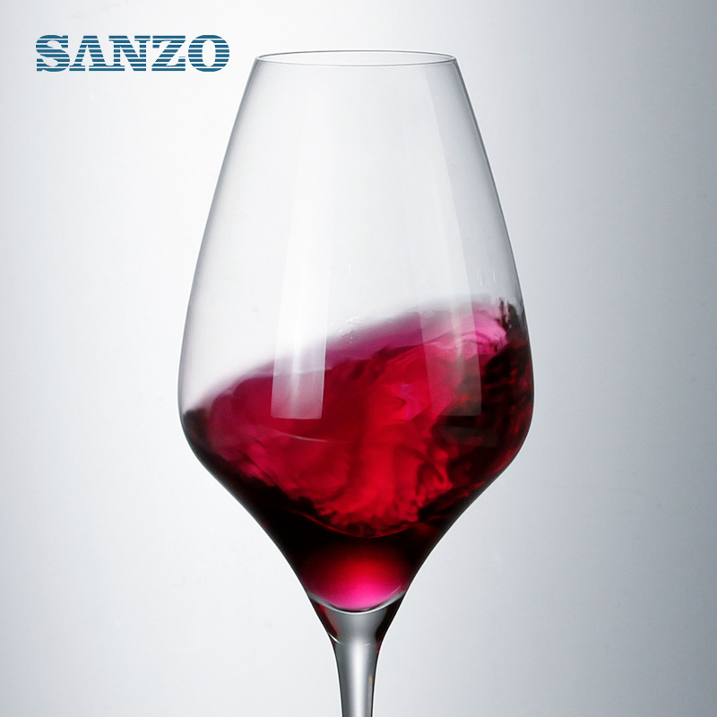 Ochelari de vin albastru SANZO Handyade Tipsy