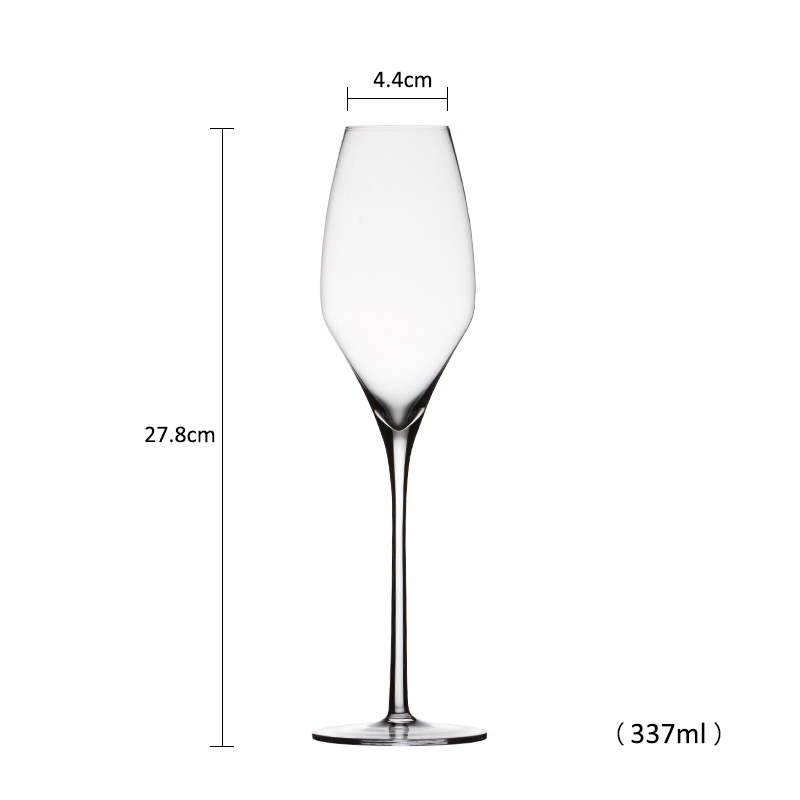 SANZO Cilindru de sticlă de marcă Champagne Flauturi de șampanie Flaut de sticlă pură de șampanie
