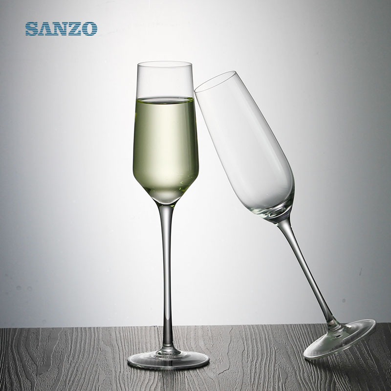 SANZO Bohemia Cristal Personalizat Handmade Clar Ochelari Șampanie cu ridicata promoțional Vânzare la cald Ochelari de șampanie ieftine
