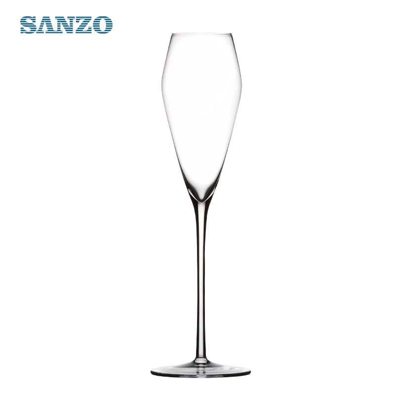Sticlă de șampanie suflată SANZO Fluturi de șampanie suflate manual, personalizate, flaut de șampanie din plastic