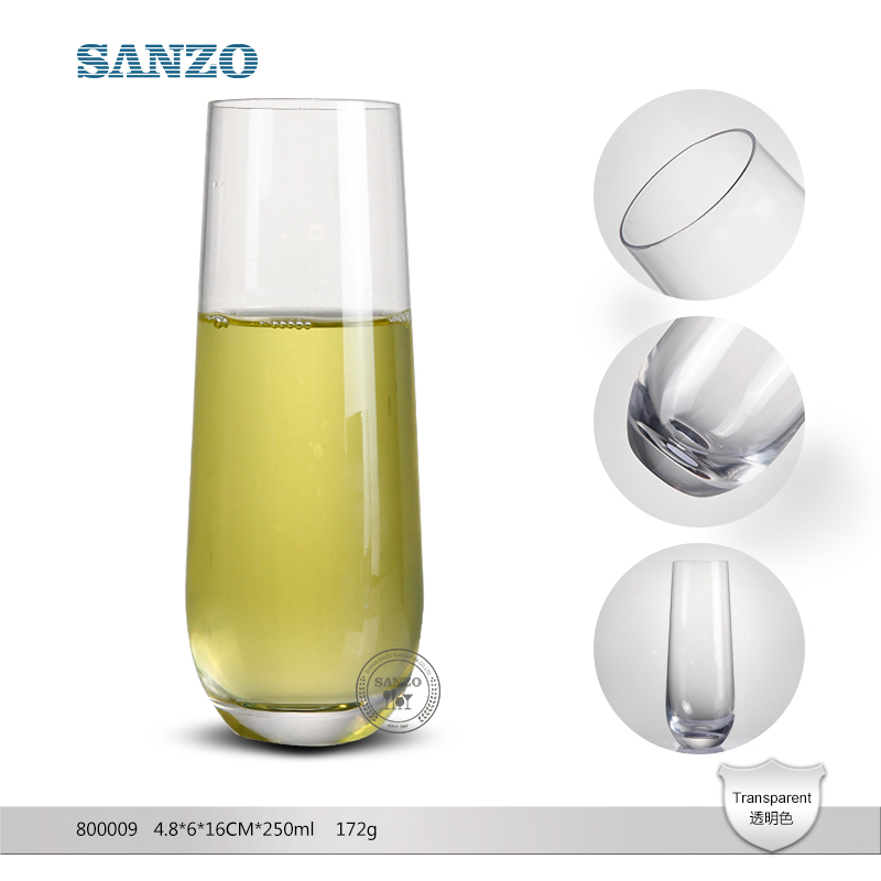 SANZO Flut Champagne Stem Negru Personalizat Clar Fluturi de Șampanie Plastic Plastic