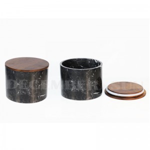 Set de cutie din marmură neagră