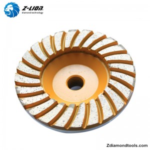 Roată cupă diamantă ZL-21 de 4 inci pentru piatră, șlefuirea betonului