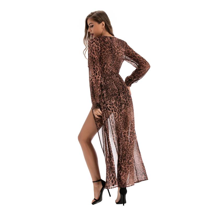 Rochie de chiloți cu imprimeu elegant cu leopard