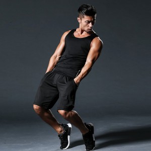 FDMM002-3 Costum de fitness pentru bărbați, blat + Pantaloni scurți slăbiți + pantaloni strânși pentru alergare