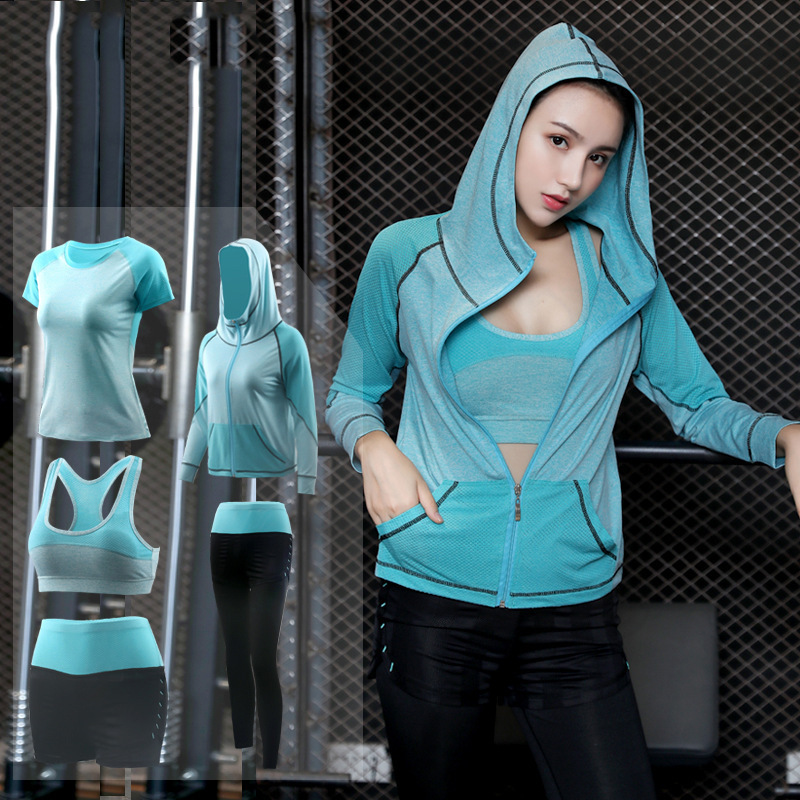 FDMF002- Femei costume de 5 buc bucăți de sport Yoga de alergare pentru sport