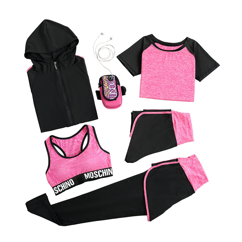 FDMF003 - Femei costume de 5 buc bucăți sport Yoga de alergare Tricouri sportive